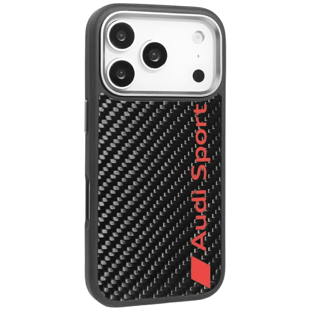 Audi R8 Carbon Fiber MagSafe Case til iPhone 17 Pro - sort