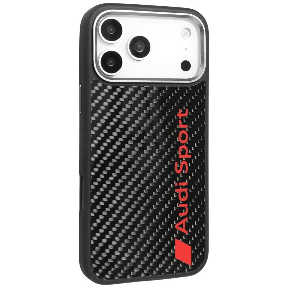 Audi R8 Carbon Fiber MagSafe Case til iPhone 17 Pro Max - sort