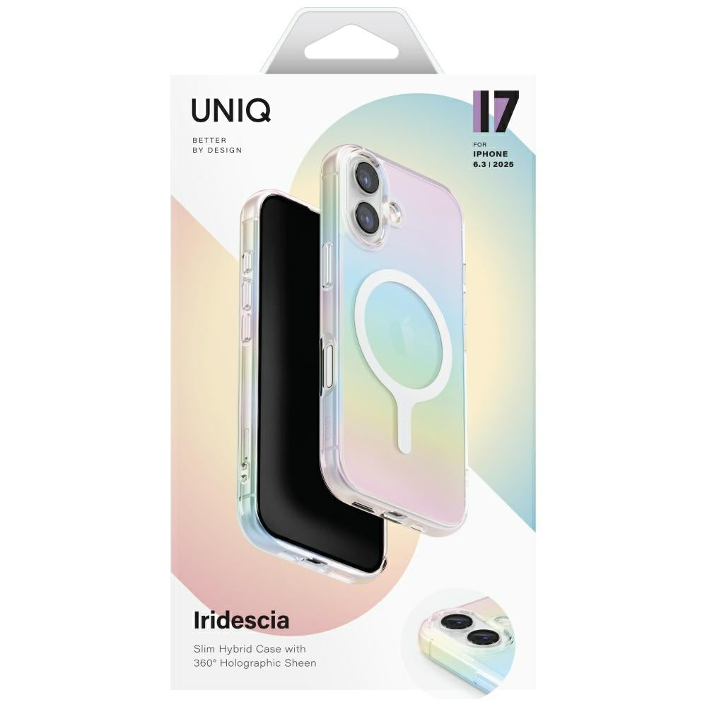 Uniq Iridescia Magclick opladningsfodral til iPhone 17 - multikolor