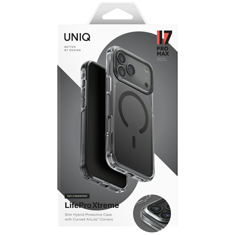 Uniq LifePro Xtreme Magclick opladningsfoder til iPhone 17 Pro Max - sort