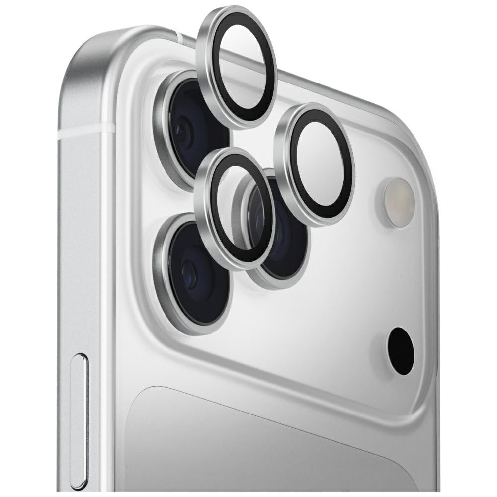 Uniq Optix Aluminium Camera Lens Protector til iPhone 17 Pro / iPhone 17 Pro Max med applikator - Silver