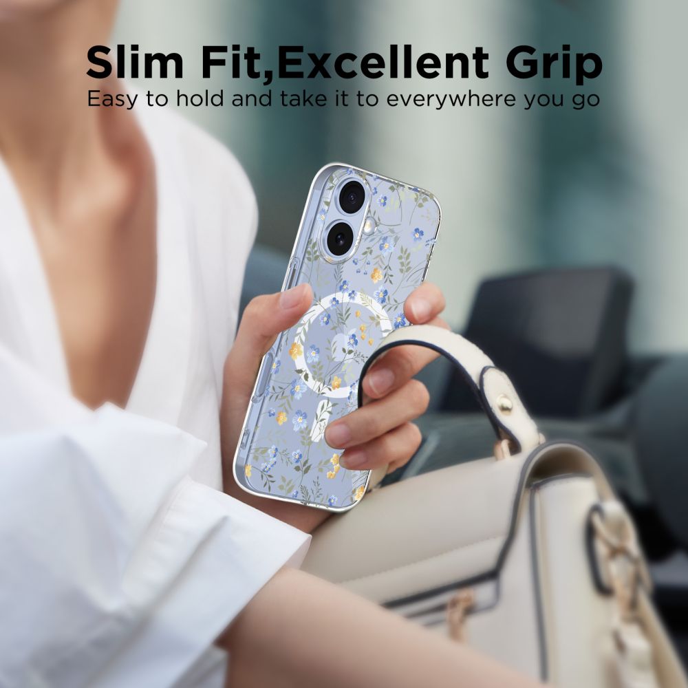 Tech-Protect FlexAir MagSafe Case til iPhone 17 - Margheriter med blade