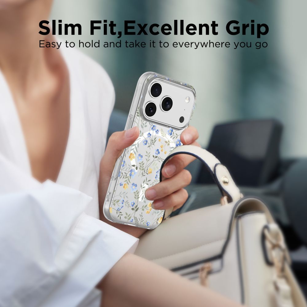 Tech-Protect FlexAir MagSafe Case til iPhone 17 Pro - Margheriter med blade