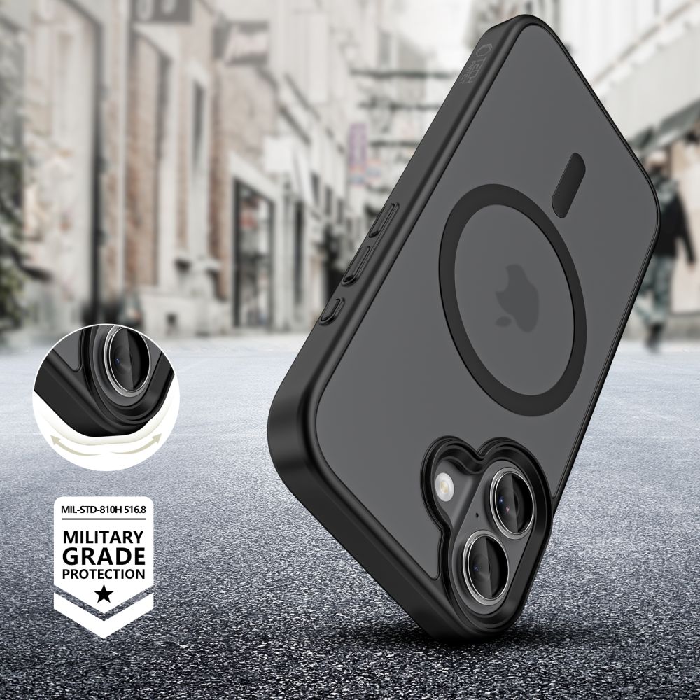 Tech-Protect MagMat XT 4-sæt MagSafe-hylster til iPhone 17 - matt sort