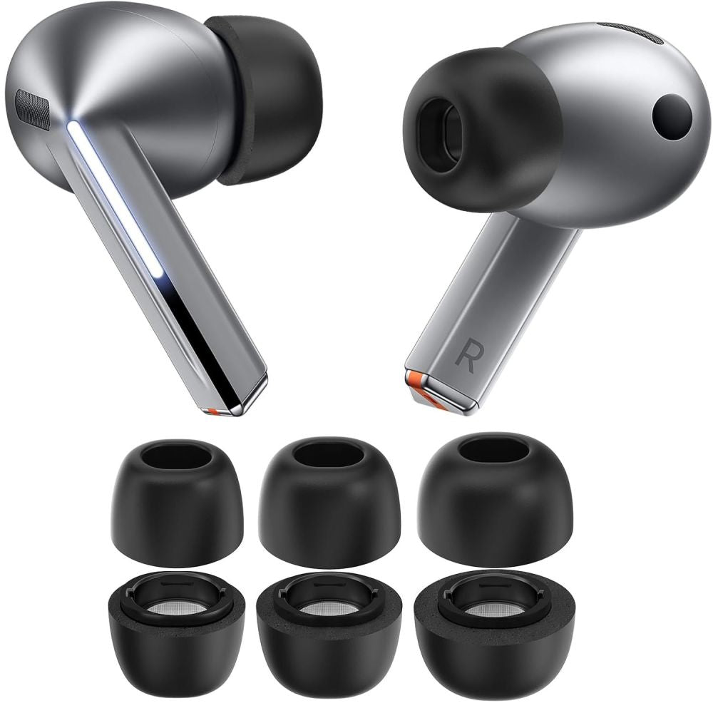 Tech-Protect Ear Tips til Samsung Galaxy Buds 3 Pro i størrelser S / M / L - sort (3 st.)