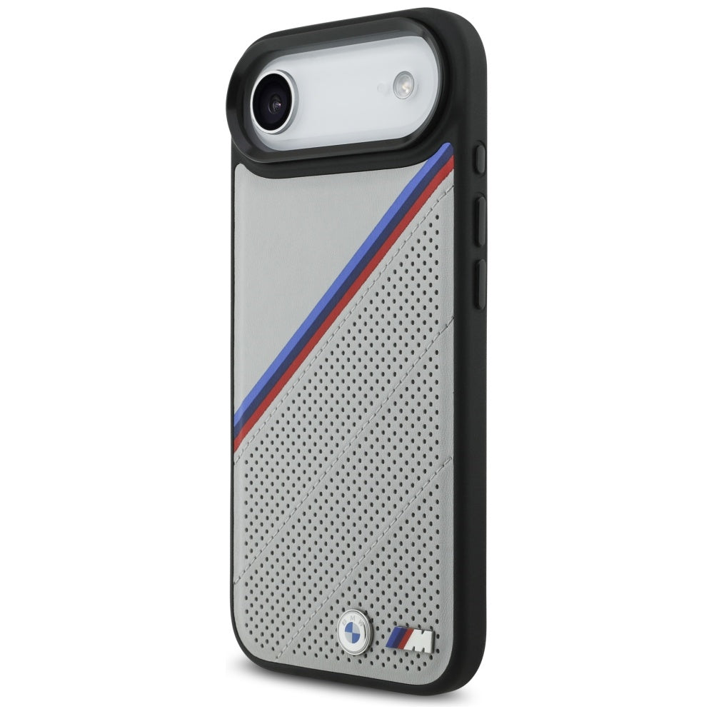 BMW M Tricolor Metal Logo MagSafe Case til iPhone 17 Air - Grå