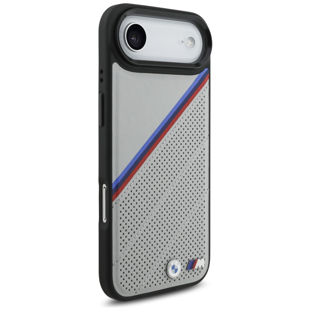 BMW M Tricolor Metal Logo MagSafe Case til iPhone 17 Air - Grå