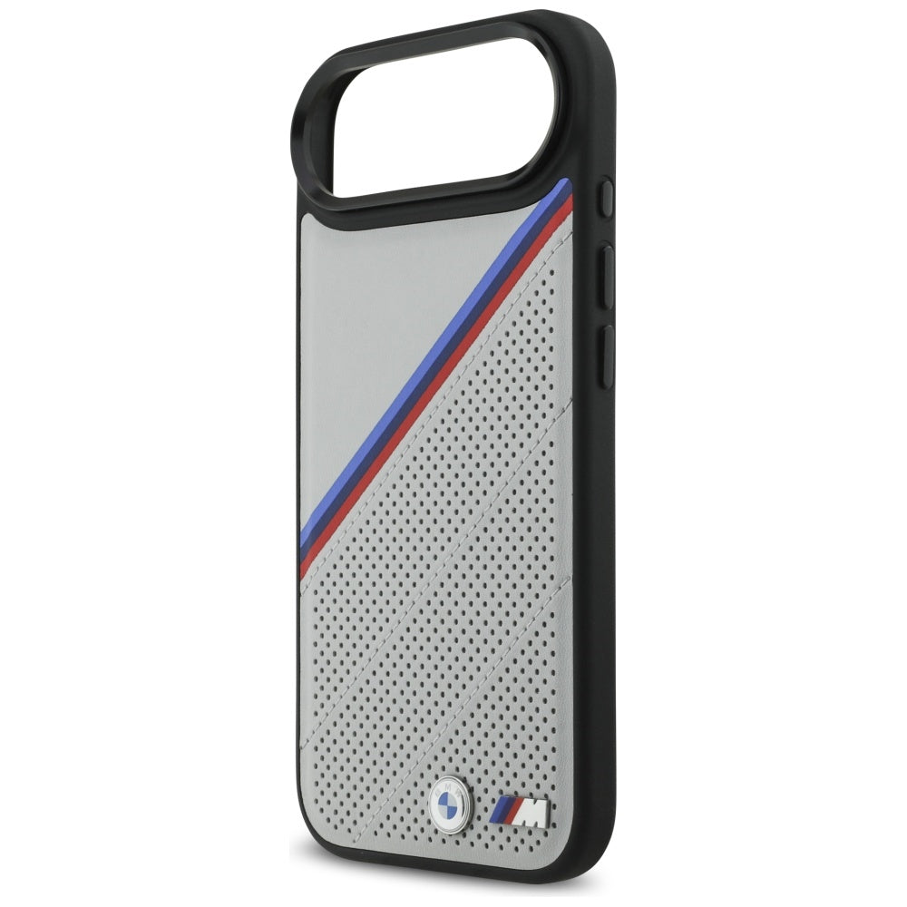 BMW M Tricolor Metal Logo MagSafe Case til iPhone 17 Air - Grå