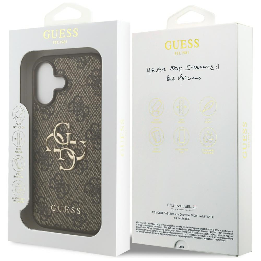 Guess 4G Big Logo Case for iPhone 17 - Brown