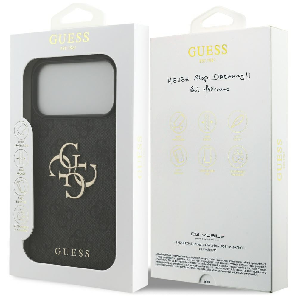 Guess 4G Big Logo Case til iPhone 17 Pro Max - sort