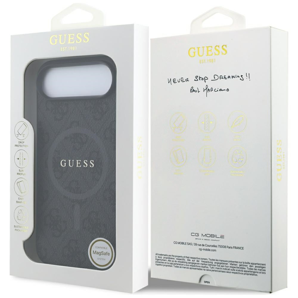 Guess 4G Ring Classic Logo MagSafe-hylster til iPhone 17 Air - sort