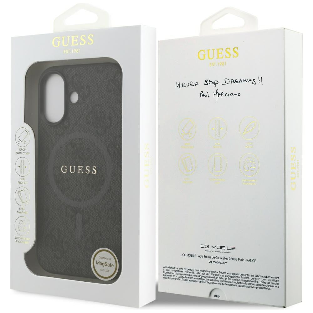 Guess 4G Ring Classic Logo MagSafe-hylster til iPhone 17 - sort