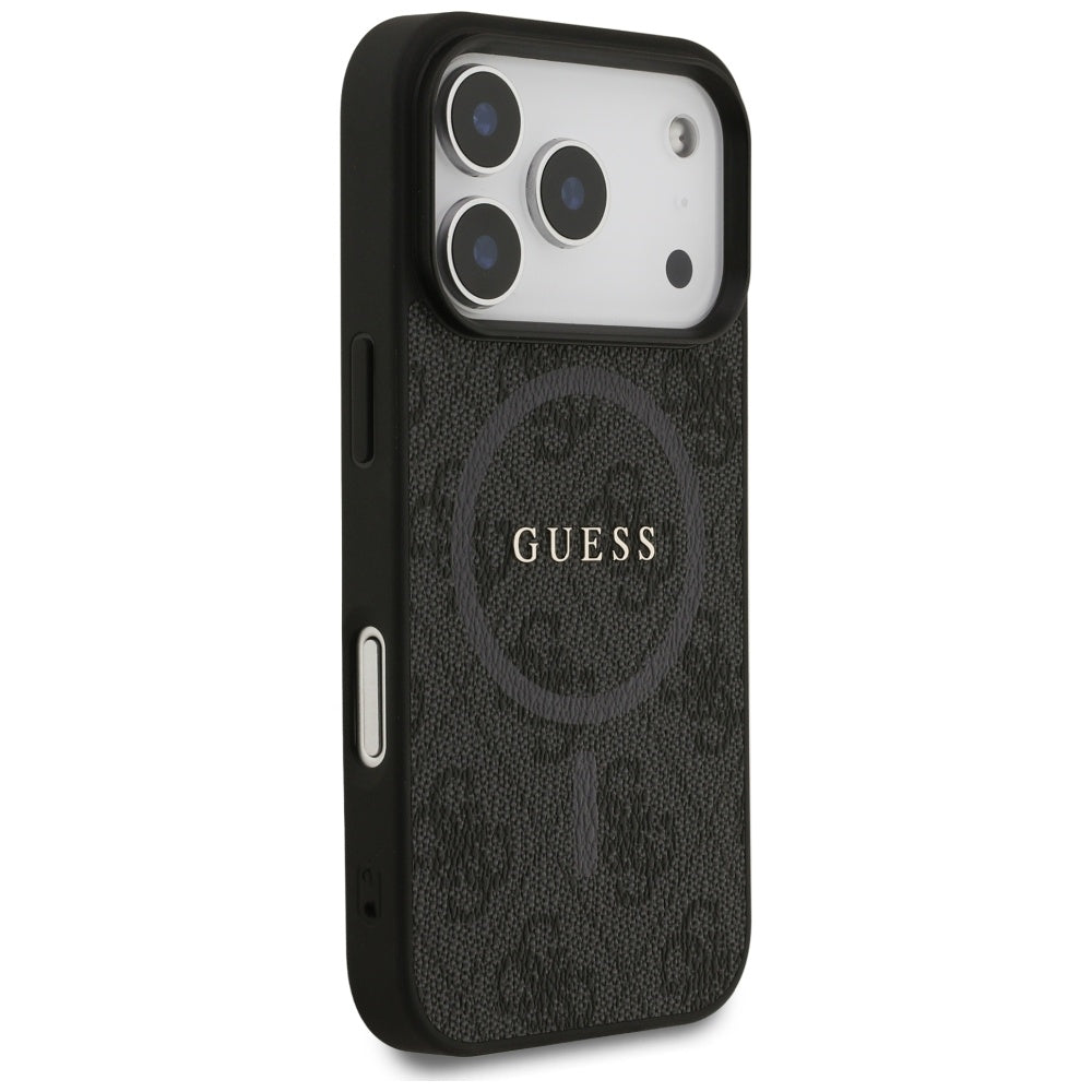Guess 4G Ring Classic Logo MagSafe-hylster til iPhone 17 Pro - sort