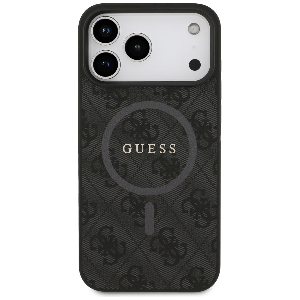 Guess 4G Ring Classic Logo MagSafe-hylster til iPhone 17 Pro Max - sort