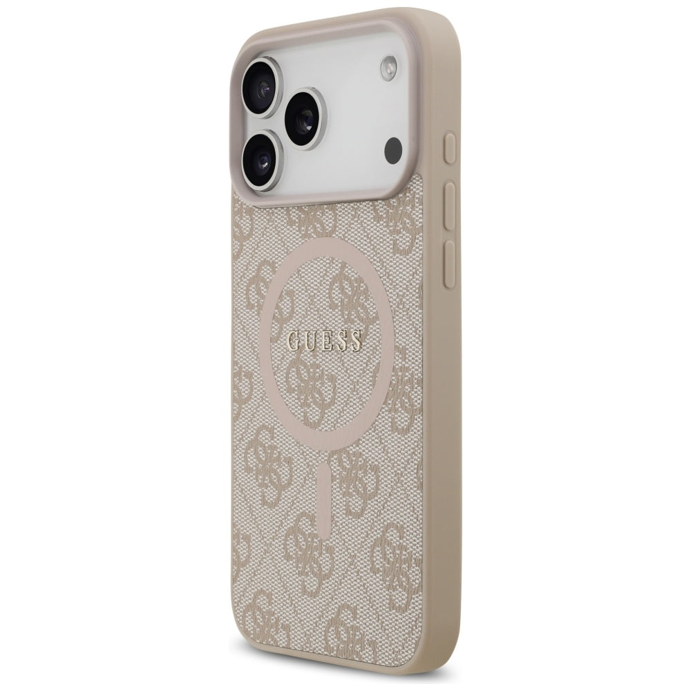 Guess 4G Ring Classic Logo MagSafena iPhone 17 Pro Max Case - Pink