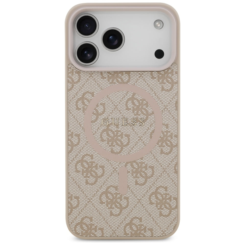 Guess 4G Ring Classic Logo MagSafena iPhone 17 Pro Max Case - Pink