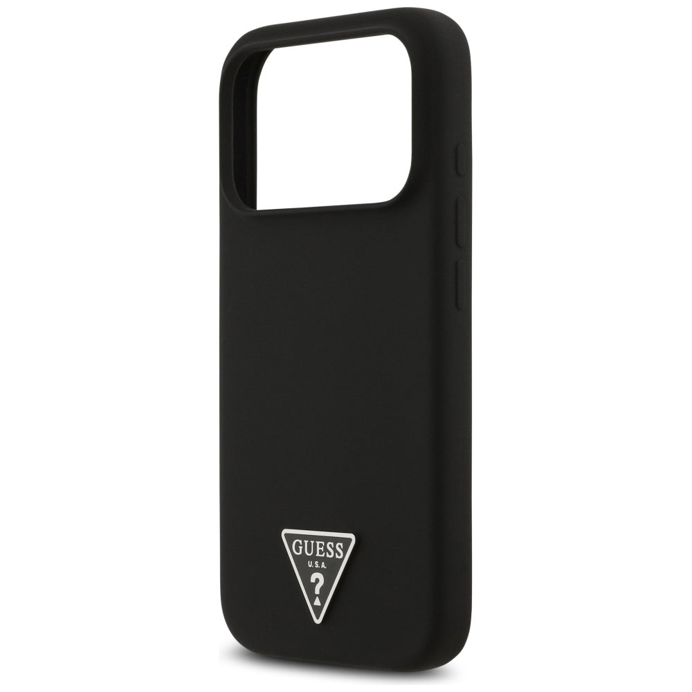 Guess Silicone Triangle Logo MagSafe Case til iPhone 17 Pro - sort