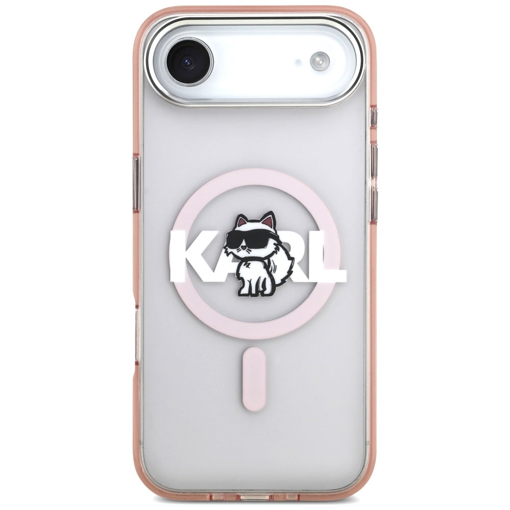 Karl Lagerfeld IML Choupette Sketch Logo MagSafe Case til iPhone 17 Air - Pink