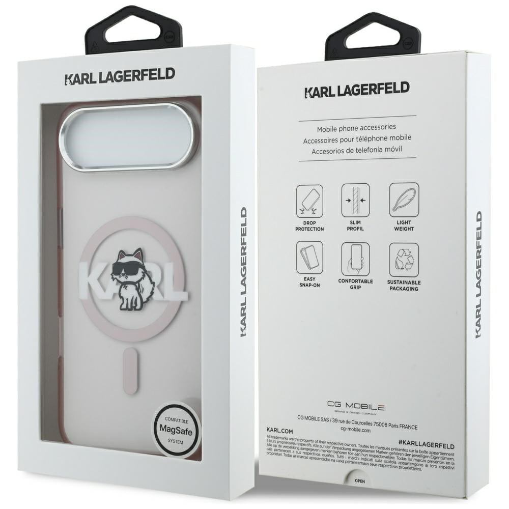 Karl Lagerfeld IML Choupette Sketch Logo MagSafe Case til iPhone 17 Air - Pink