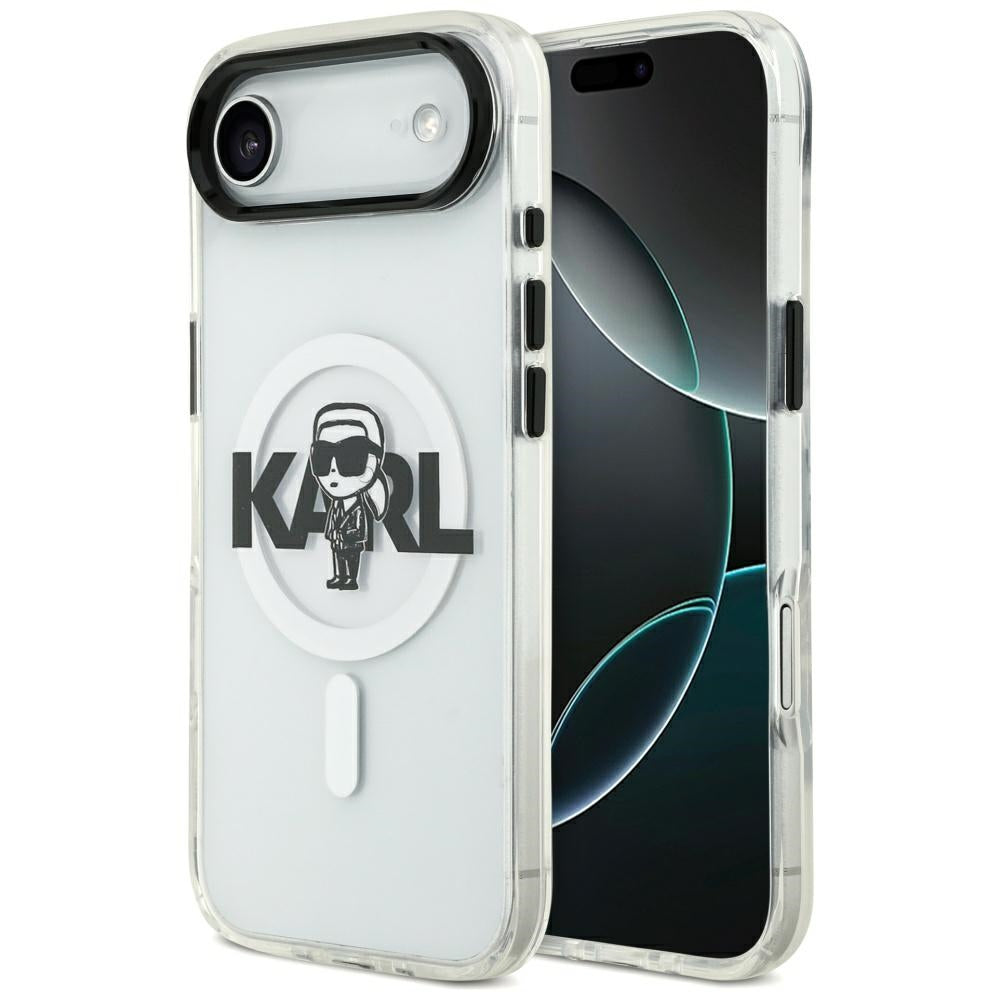Karl Lagerfeld IML Karl Sketch Logo MagSafe Case til iPhone 17 Air - Transparent