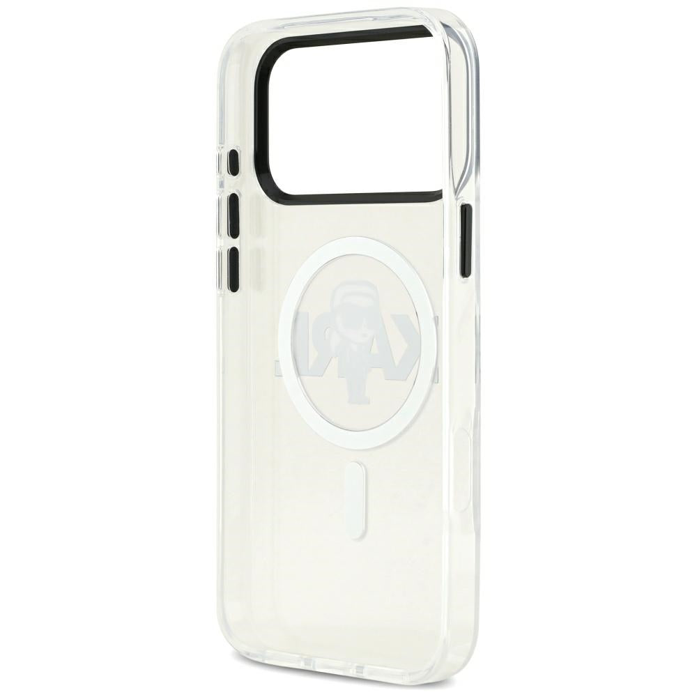 Karl Lagerfeld IML Karl Sketch Logo MagSafe Case til iPhone 17 Pro Max - Gennemsigtig