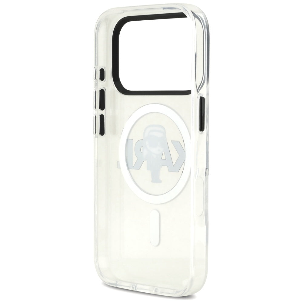Karl Lagerfeld IML Karl Sketch Logo MagSafe Case til iPhone 17 Pro - Gennemsigtig