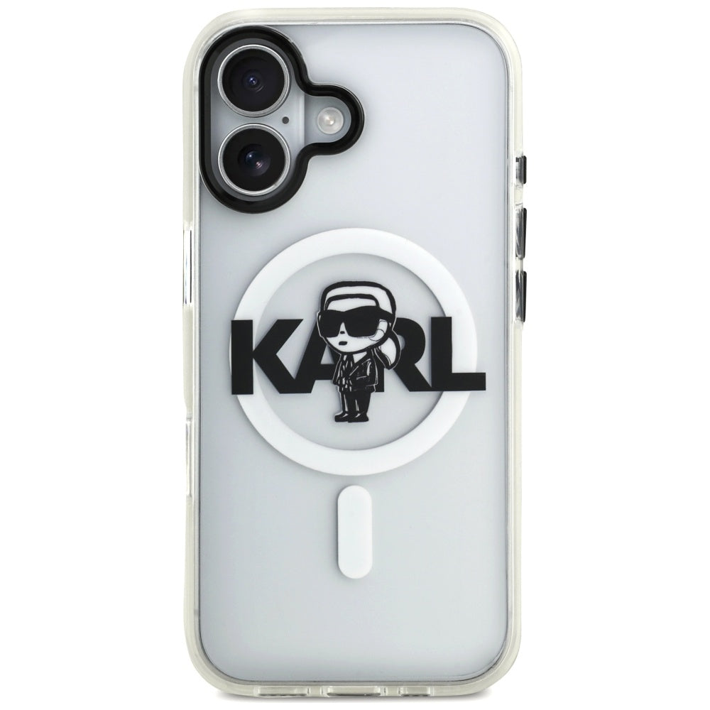 Karl Lagerfeld IML Karl Sketch Logo MagSafe Case til iPhone 17 - Gennemsigtig