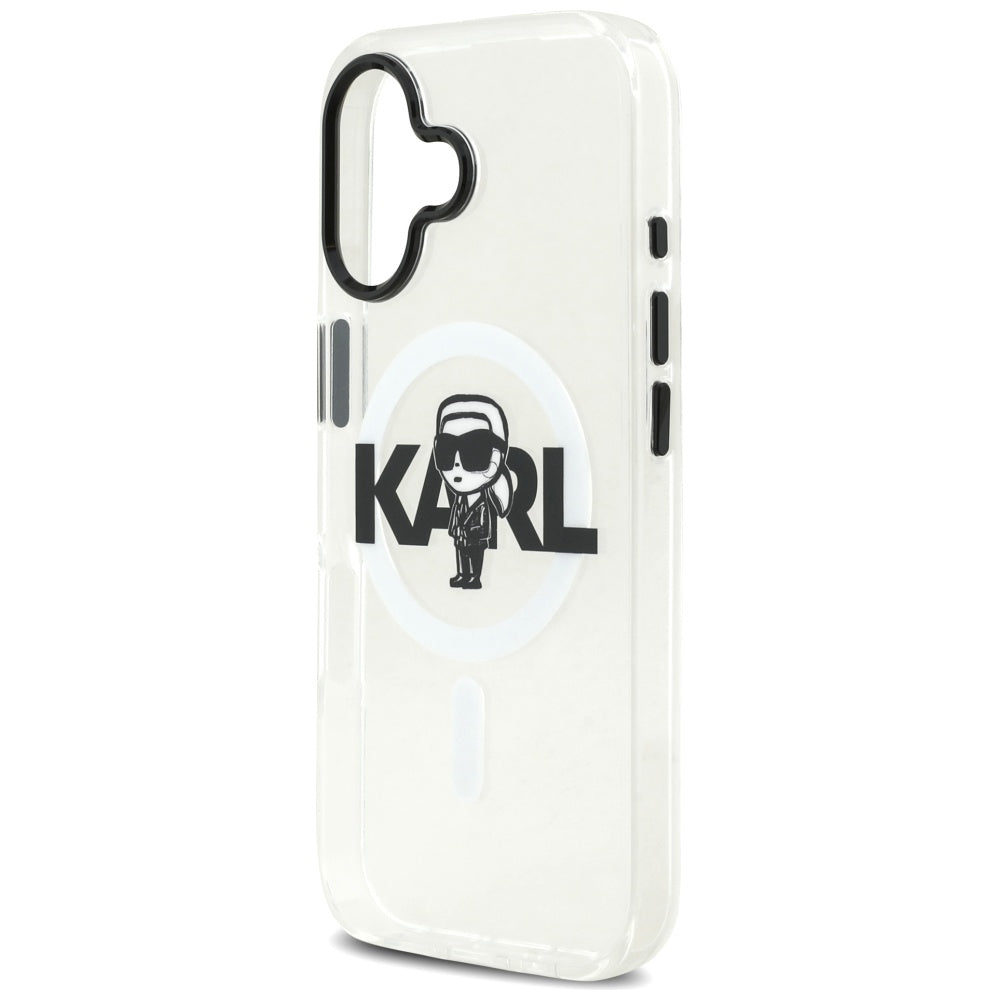 Karl Lagerfeld IML Karl Sketch Logo MagSafe Case til iPhone 17 - Gennemsigtig