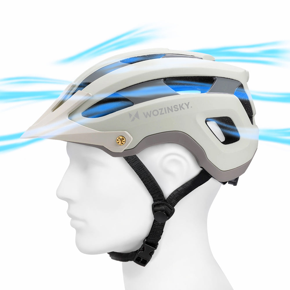 Wozinsky MTB bicycle helmet with a removable visor, lightweight, L - pastel green