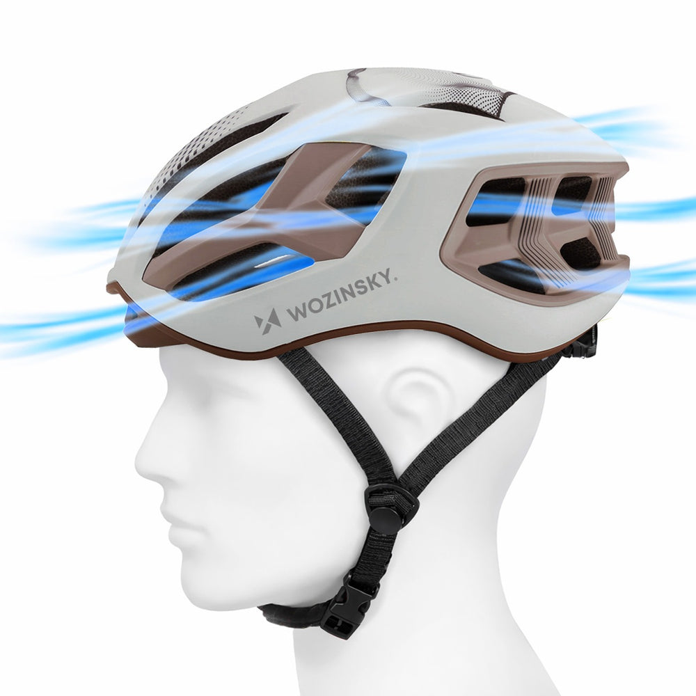 Wozinsky Ultralight Road Bike Helmet 54-58 cm - Taupe