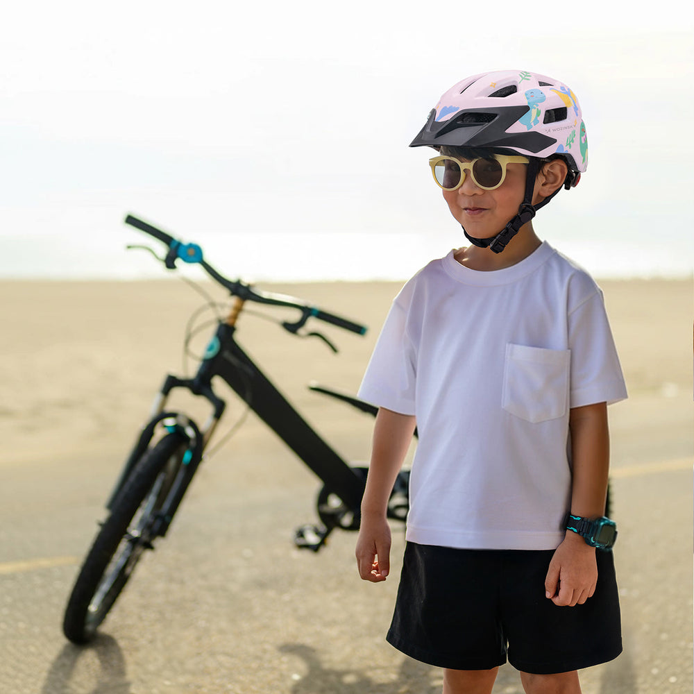 Wozinsky børns MTB cykelhjelm med aftagelig visir XS - Pink