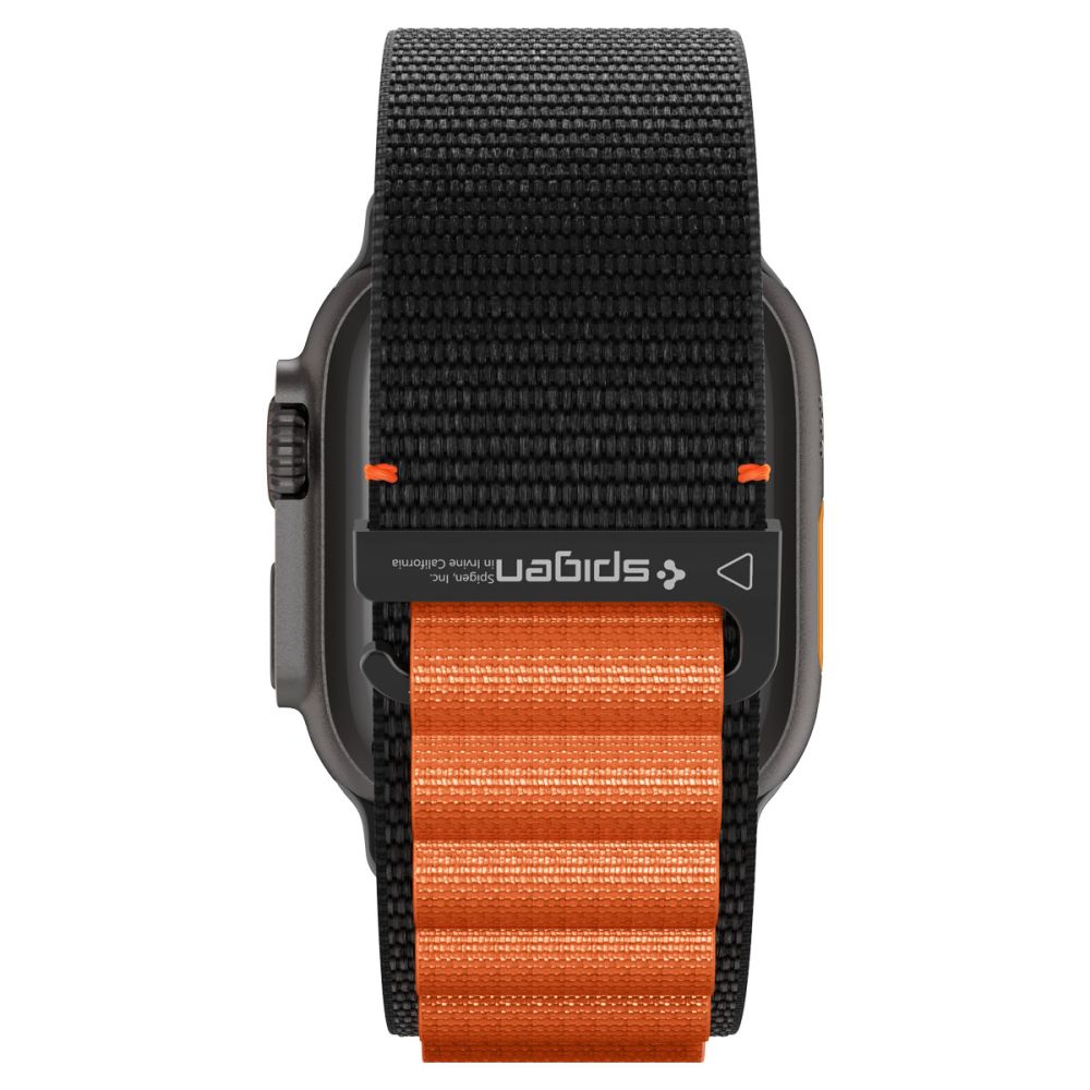 Spigen WBF1 rem til Apple Watch 44 / 45 / 46 / 49 mm - sort og orange