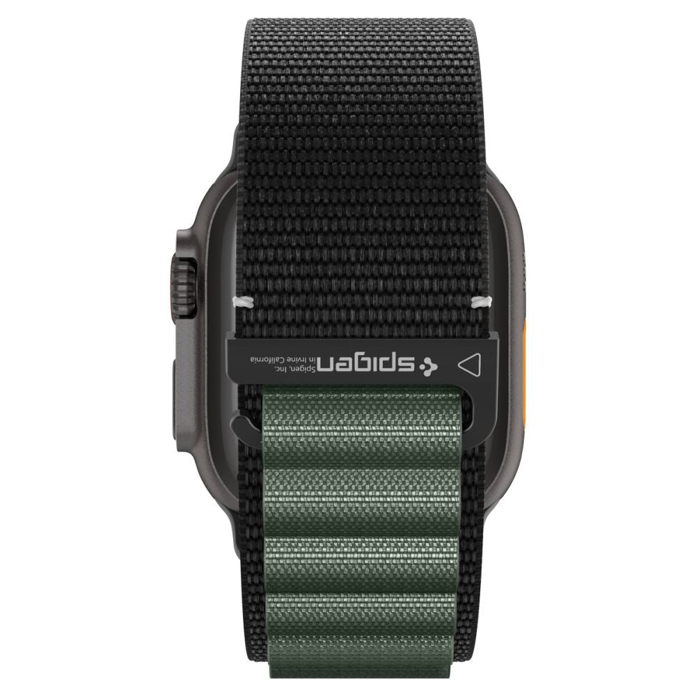 Strap Spigen WBF1 Strap til Apple Watch 44 / 45 / 46 / 49 mm - sort og grøn