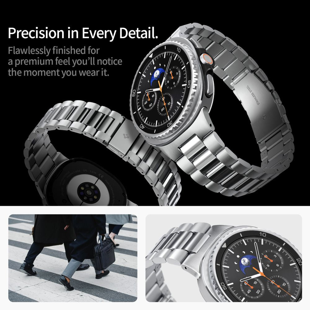 Spigen Modern Fit Band til Samsung Galaxy Watch 40/44/46 mm - Sølv