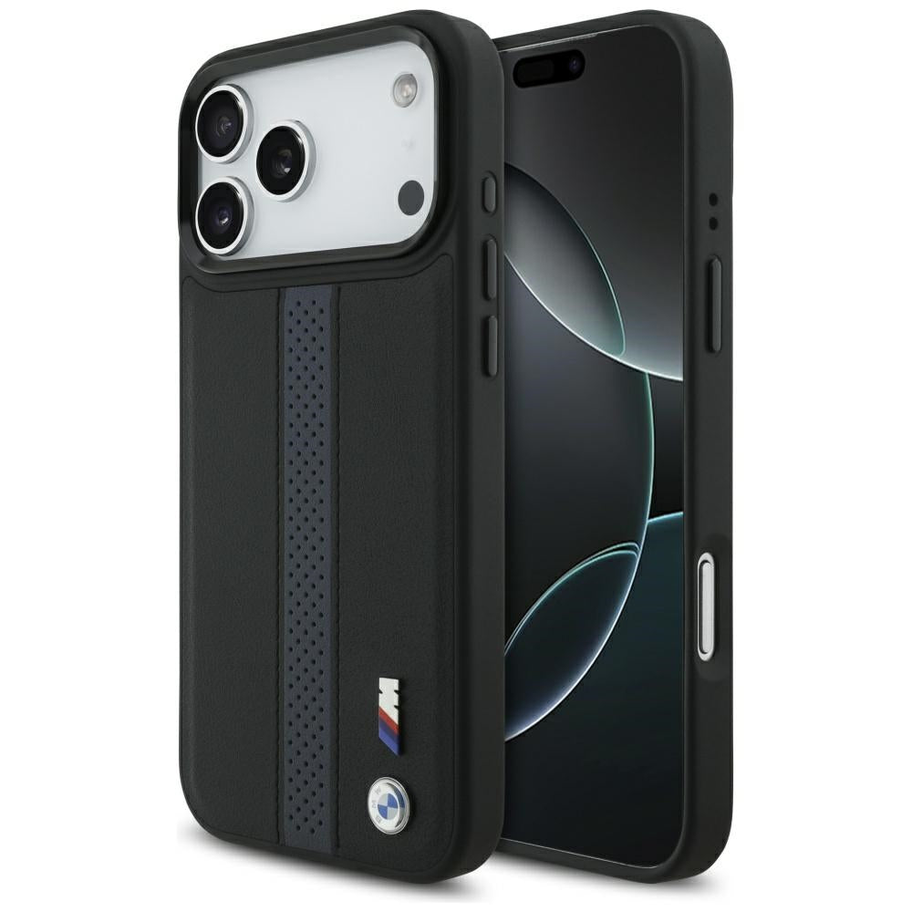 BMW M Perforated Stripe Logo MagSafe Case for iPhone 17 Pro Max - Blue