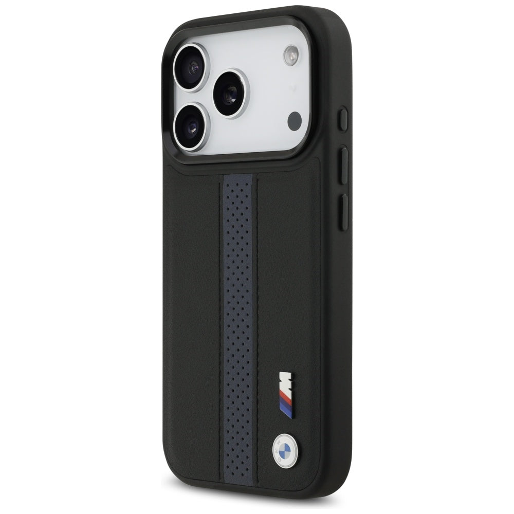 BMW M Perforeret Stripe Logo MagSafe Case til iPhone 17 Pro - Blå