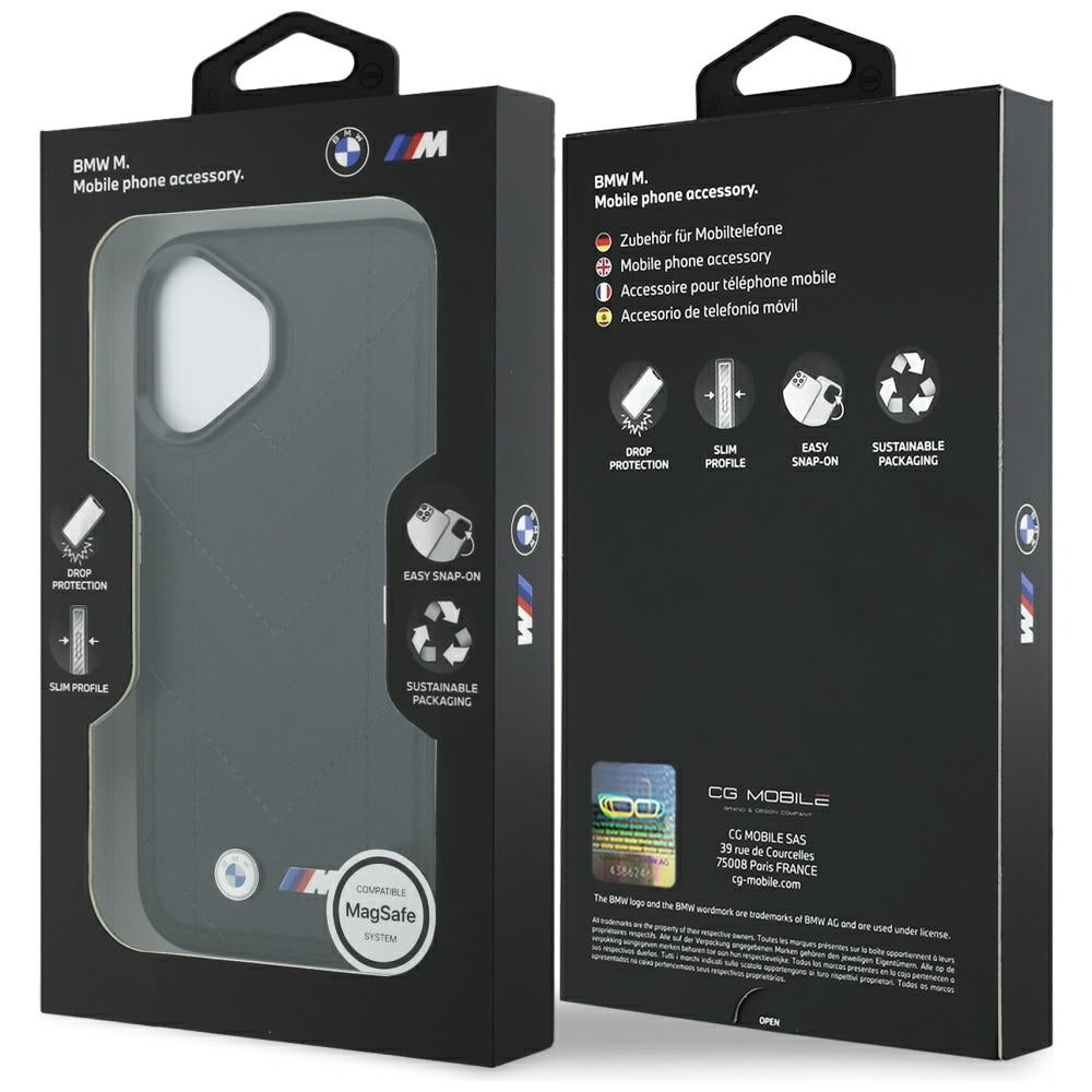 BMW M Quilted Logo MagSafe iPhone 17 Case - sort