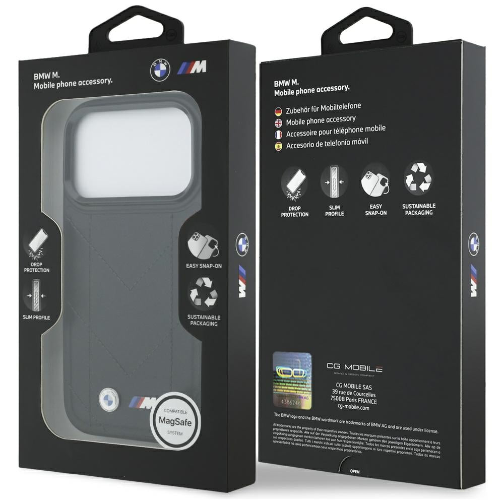 BMW M Quilted Logo MagSafe Case for iPhone 17 Pro - Black