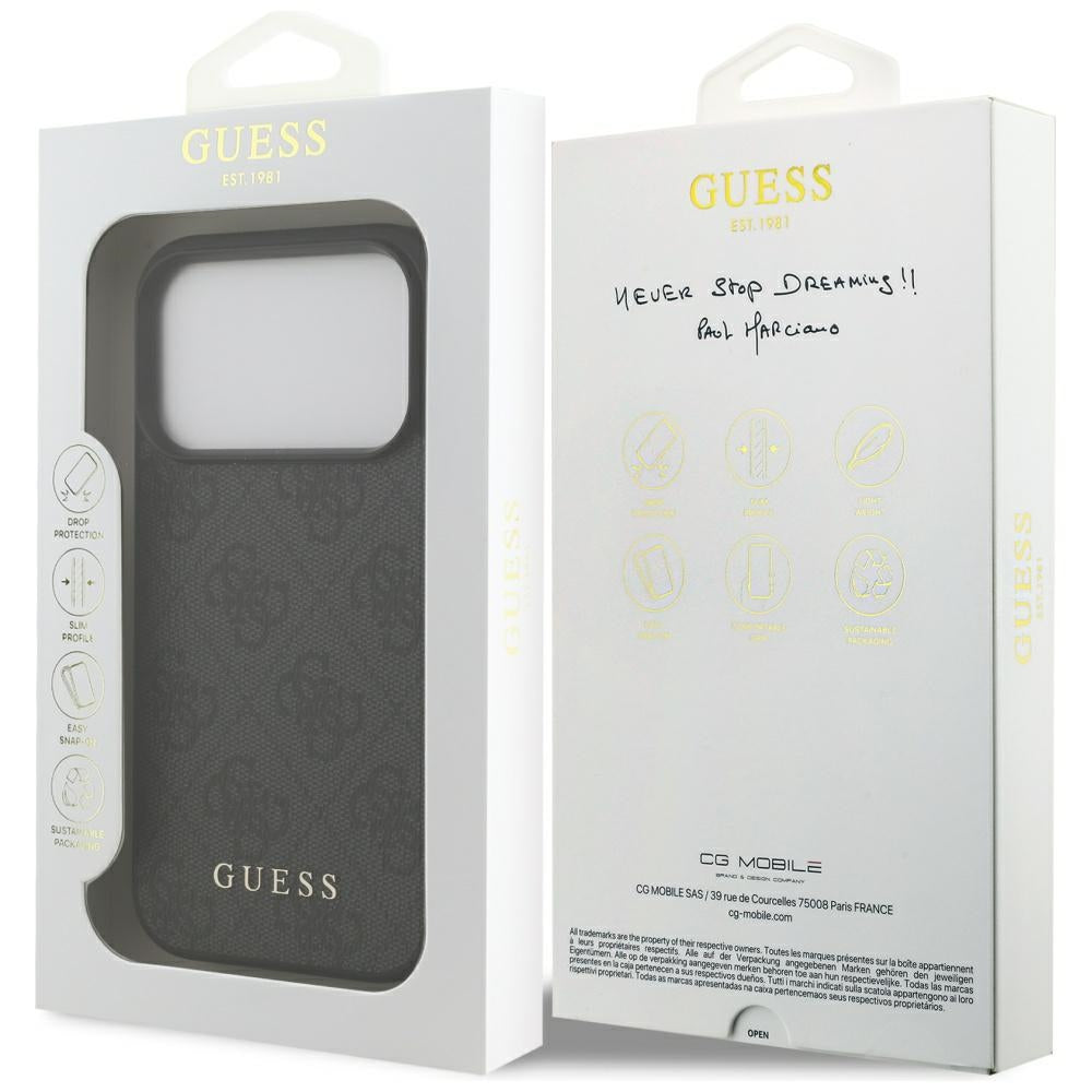 Guess 4G Classic Case til iPhone 17 Pro - sort