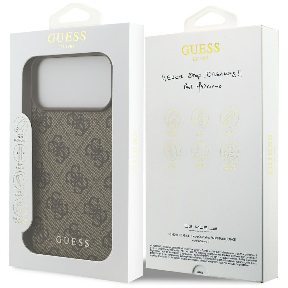Guess 4G Classic Case til iPhone 17 Pro Max - Brunt
