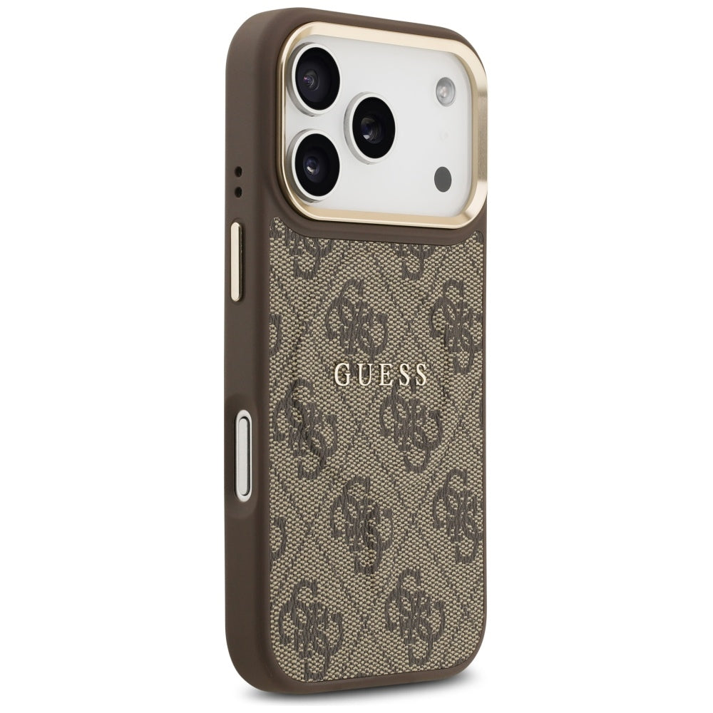 Guess 4G PU Classic Logo MagSafe Case til iPhone 17 Pro - Brunt
