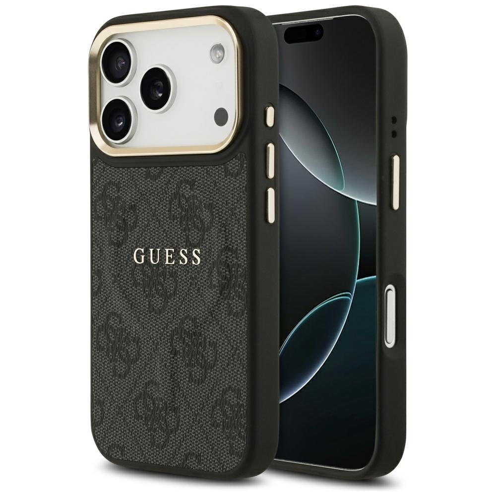 Guess 4G PU Classic Logo MagSafe case for iPhone 17 Pro - black