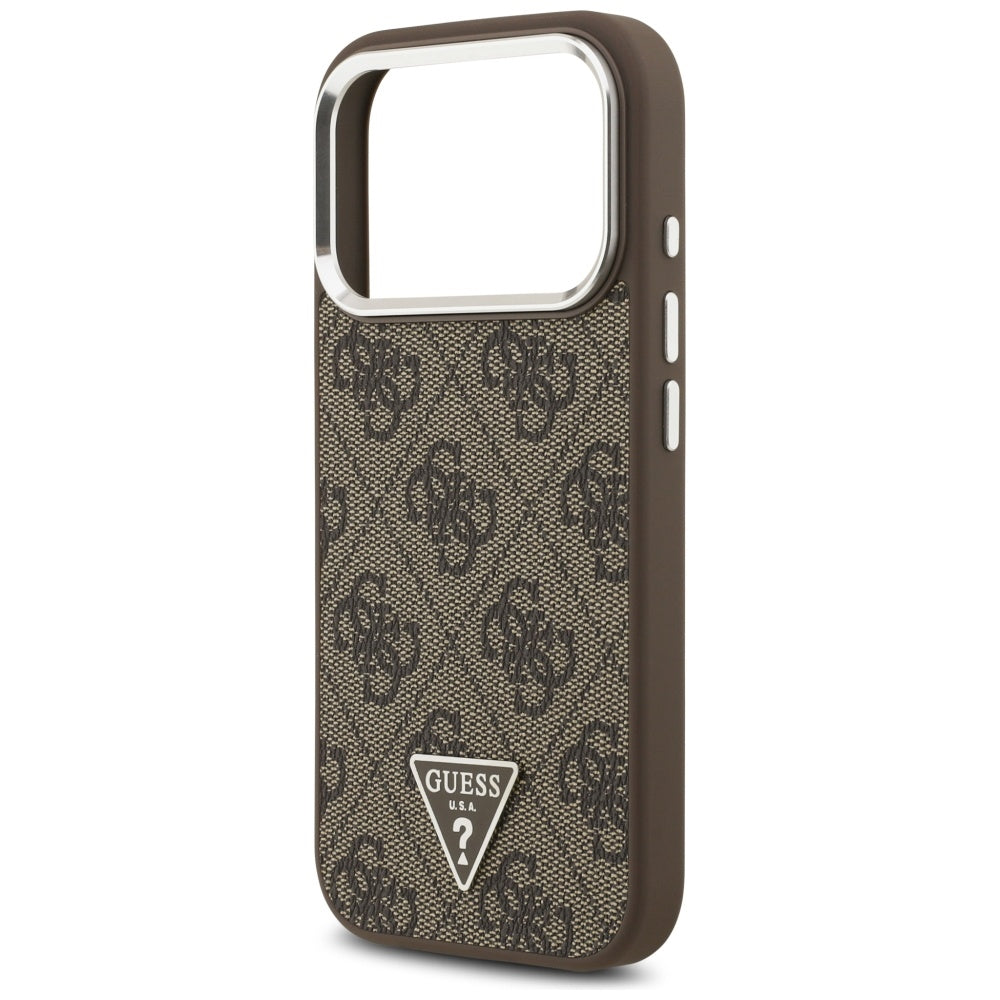 Guess 4G Triangle Logo MagSafe-hylster til iPhone 17 Pro - brun