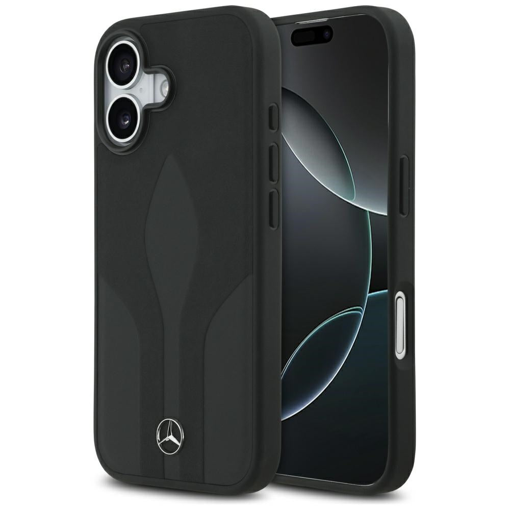 Mercedes læder The Move MagSafe-foder for iPhone 17 - sort