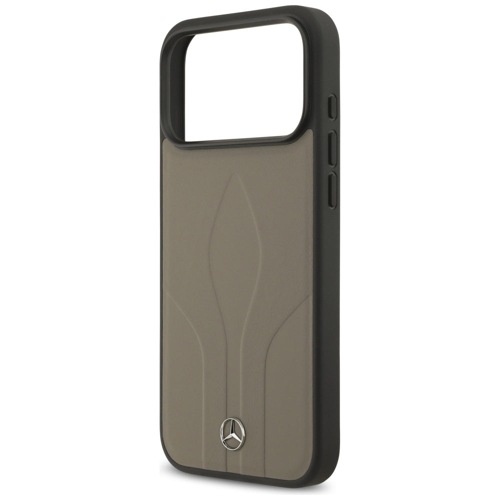 Mercedes læder The Move MagSafe Case til iPhone 17 Pro Max - Beige