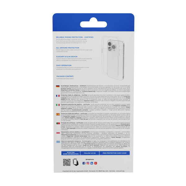 prio Beskyttende Etui til iPhone 17 Pro (6,3 tommer) Klar