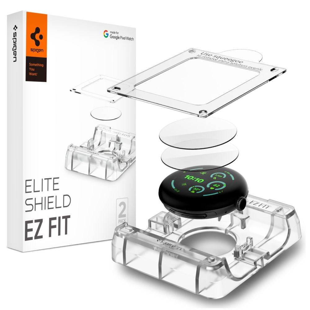Hydrogelfilm Spigen Elite Shield ”Ez Fit” 2 Pak Google Pixel Watch 3 / 4 / 5 (41 Mm) Klar
