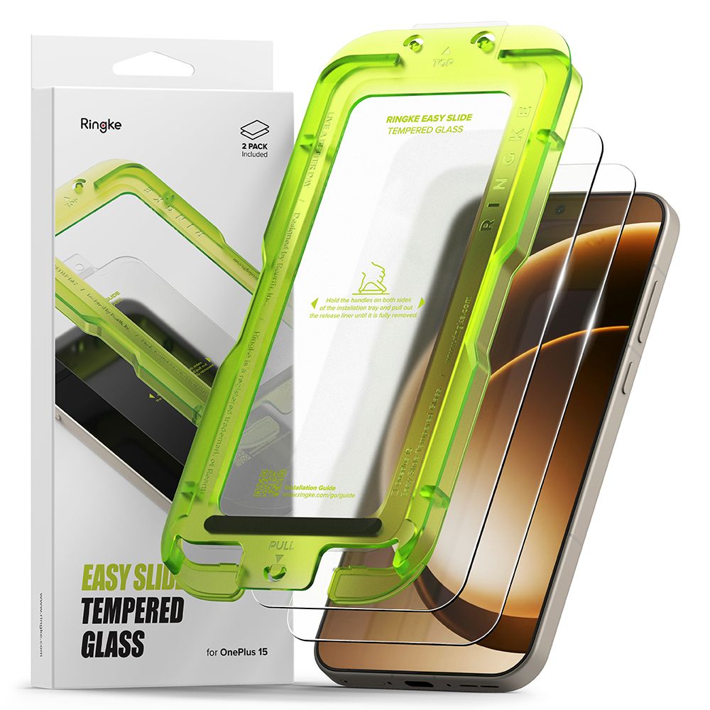 Hærdet Glas Ringke Easy Slide 2 Pack Oneplus 15 Clear