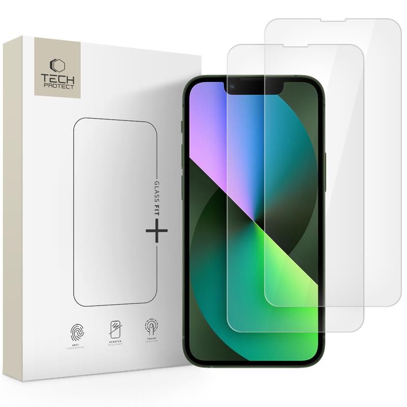 Hærdet Glas Tech Protect Glass Fit+ 2 Pack Iphone 13 Mini Clear