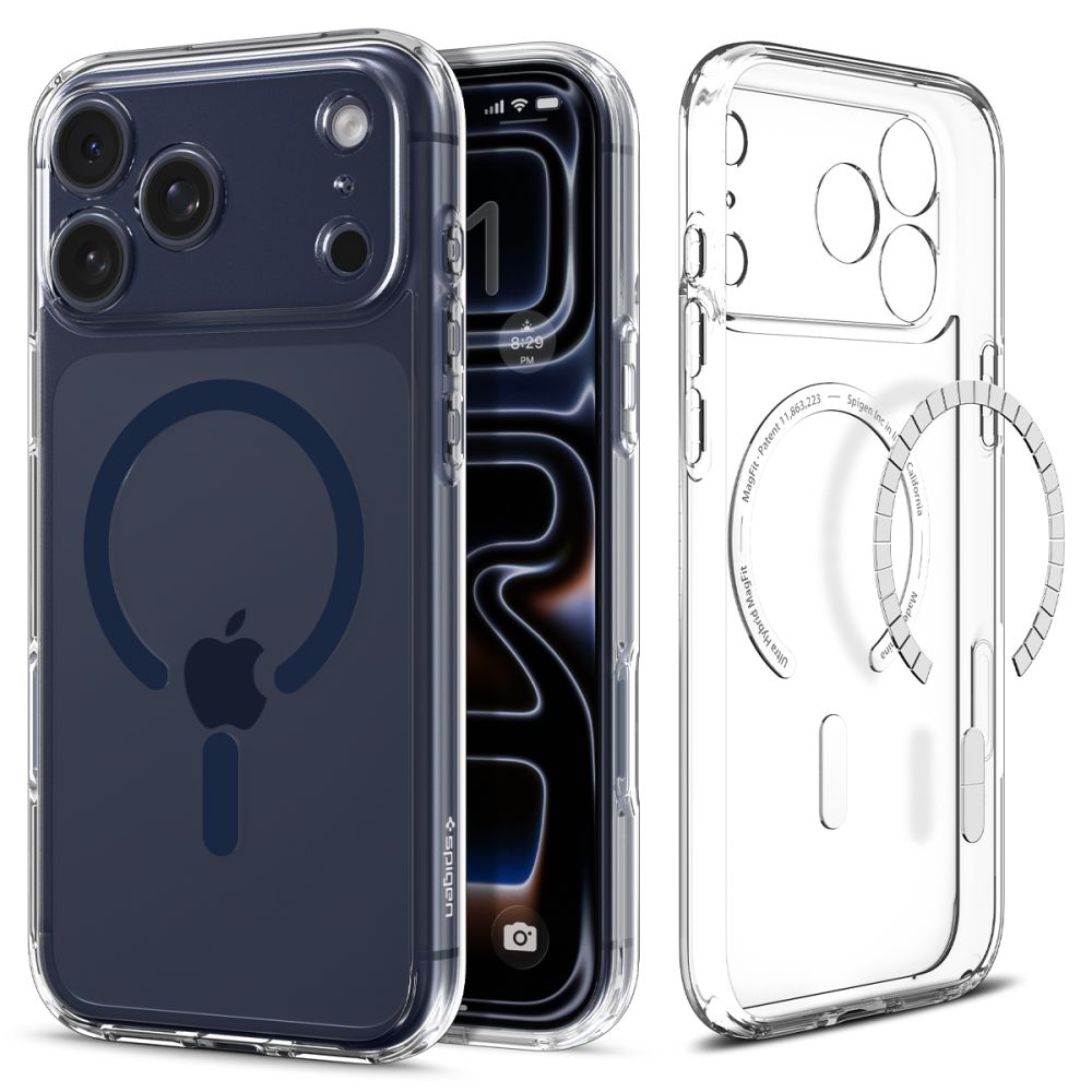 Spigen Ultra Hybrid Magsafe Iphone 17 Pro Klar/Dyb Blå